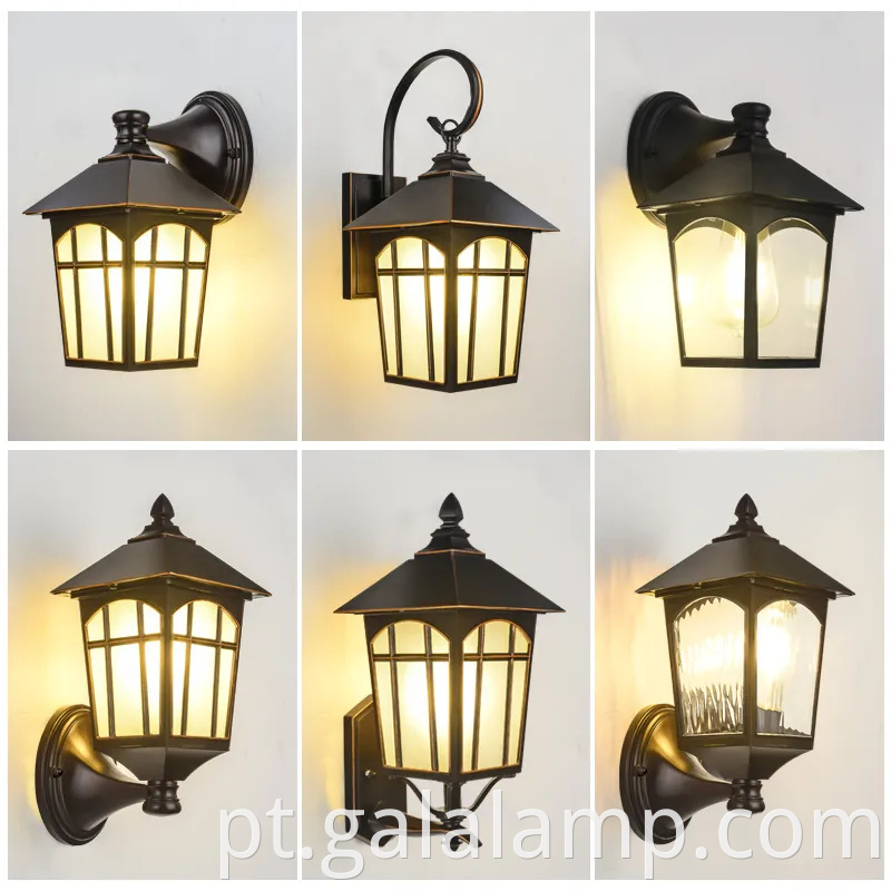 Lâmpada de parede LED à prova d'água ao ar livre elegante para corredores